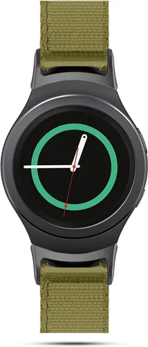 Vista 2 de Correa de nailon tejida compatible con Samsung Gear S2 SM-R720/SM-R730 Smartwatch de ajuste rápido suave transpirable correa deportiva de repuesto
