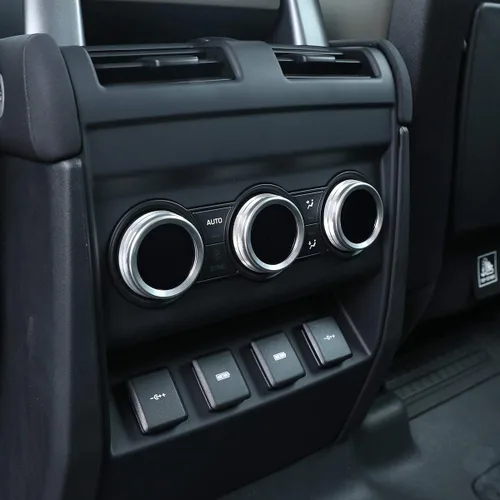 Vista 4 de Anillos de ajuste de aire acondicionado trasero para Land Rover Defender 110 2020 accesorios de coche (plateado)
