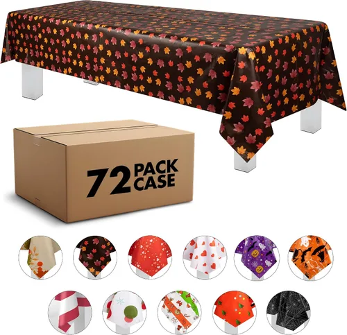 Vista 66 de Grandipity Mantel de plástico desechable de calidad prémium para fiestas con temática de globos de cumpleaños, 1 paquete, 54 x 108 pulgadas, mantel