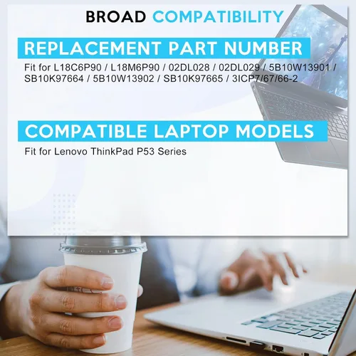 Vista 3 de Batería de repuesto para portátil L16C2PB2 L16M2PB1 para Lenovo IdeaPad 320-14AST 320-14IAP 320-14ISK 320-15ABR 320-15AST 320-15IAP 330-14IGM