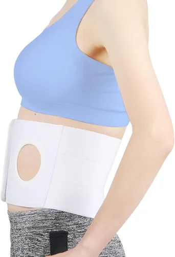 Vista 6 de Cinturón de ostomía médica Cinturón de soporte para hernia de ostomía y hernia abdominal, soporte de estoma para pacientes con colostomía