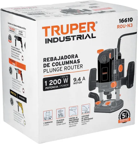 Vista 4 de TRUPER Router resistente ROU-N3 1.200 W