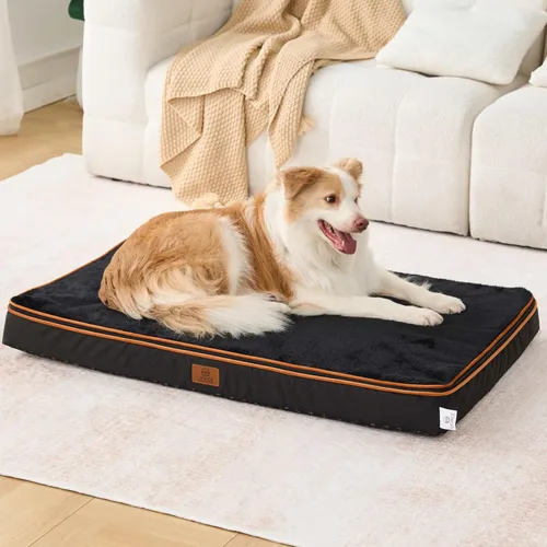 Vista 26 de LIORCE Cama grande para perros de espuma viscoelástica, camas ortopédicas de 4 pulgadas de grosor para perros grandes, cama impermeable para perros