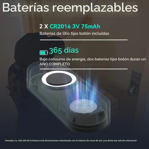 Vista 4 de AIDA Timbre inalámbrico iluminado para el hogar, timbre de batería impermeable inalámbrico de 1,000 pies, 5 niveles de volumen con 58 campanadas