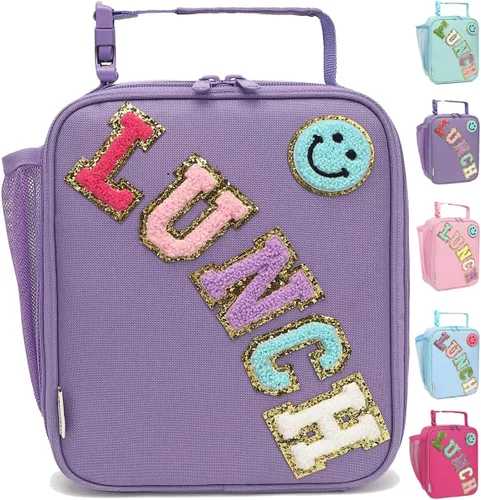 Vista 11 de GYEUKHAM Bolsa de Almuerzo Aislada para Mujeres, Niñas, Adolescentes, Bolsa de Almuerzo para Niños Grande con Aislamiento, Grande, Reutilizable