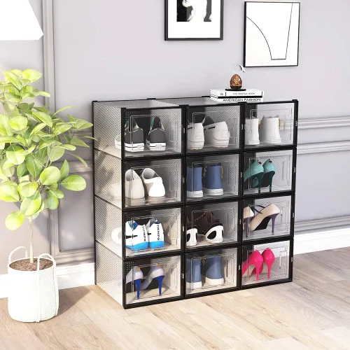 Vista 5 de OnDisplay Clik - sistema de caja de zapatos entrelazada y apilable.