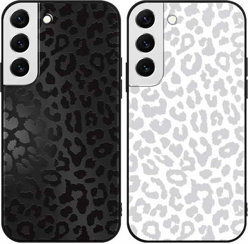 Vista 97 de Pack de 2 fundas con estampado de guepardo para Samsung Galaxy A03s 4G de 6.5", fundas de diseño de patrón de leopardo de lujo, de silicona suave