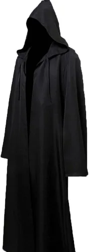 Vista 2 de Capa de cosplay para hombre, disfraz de túnica de Halloween, uniforme con capucha