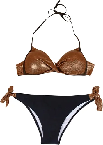 Vista 5 de Bikini Sets for Women O Ring Deep V Bathing Suit Swimwear Strapless Bandeau Low Waisted 2 Piece Swimsuits