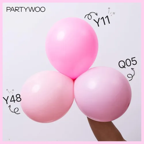 Vista 459 de PartyWoo 50 globos de látex color piel albaricoque, globos de helio boho de Albaricoque-f05