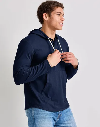 Vista 4 de Hanes Sudadera con capucha para hombre Originals Tri-Blend con cuello Henley