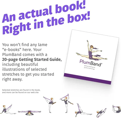 Vista 5 de The PlumBand - Banda elástica para baile y ballet, paquete premium listo para regalo, tamaños para niños y adultos, mejora tu spagat, flexibilidad