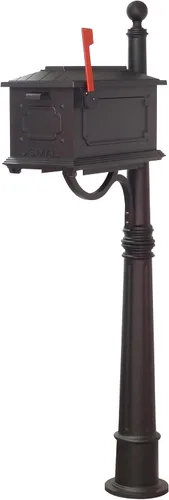 Vista 3 de Kingston SCK-1017_SPK-600-BLK - Buzón negro con poste de aluminio