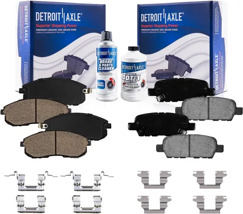 Vista 30 de Detroit Axle - Pastillas de freno para Avalanche Express Suburban Savana Yukon XL 1500 Chevy Tahoe GMC Cadillac Escalade, Pastillas de freno