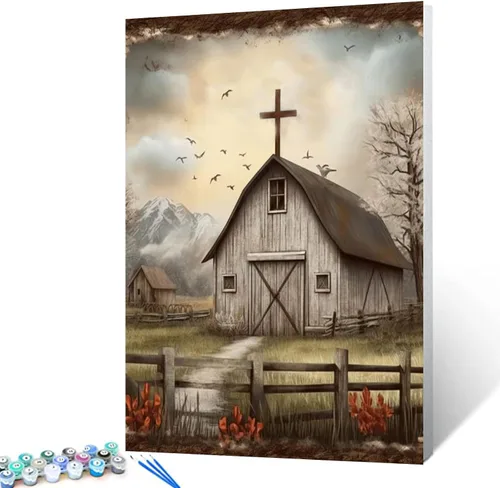 Vista 17 de Kit de pintura por números de flamenco y letrero "Flamaziing" para adultos principiantes, animal rosa, grano de madera, acrílico fácil sobre lienzo