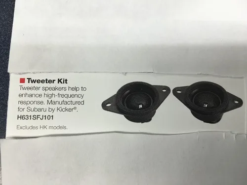 Vista 2 de Subaru, H631SFJ101, kit de altavoces originales de agudos para Kicker Wrx STi Forester Crosstrek Impreza