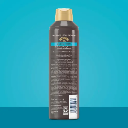 Vista 3 de Gold Bond Polvo Corporal en Spray Sin Talco Esenciales para Hombres 7 oz. Aroma Recharge Protección contra la Humedad