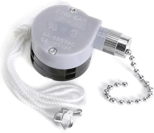Vista 8 de Interruptor de ventilador de techo Zing Ear ZE-208D 3 velocidades 5-8 Interruptor de cadena de tracción Interruptor de control de velocidad