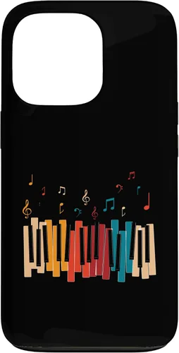 Vista 10 de iPhone 11 Pro Notas de Música Teclado Colorido Piano Case