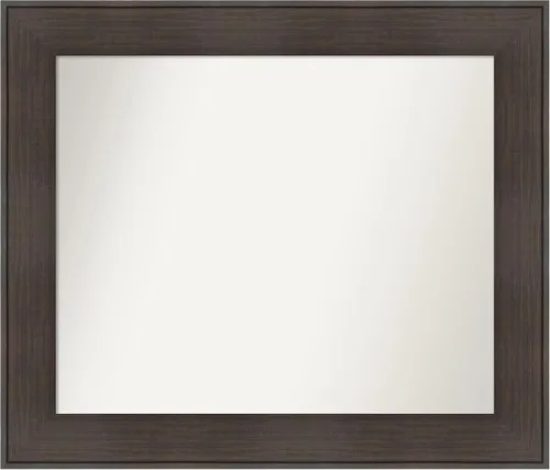 Vista 101 de Amanti Art Espejo personalizado, espejo de baño de veta de madera rústica William, espejo de pared o espejo de tocador de baño sobre el fregadero
