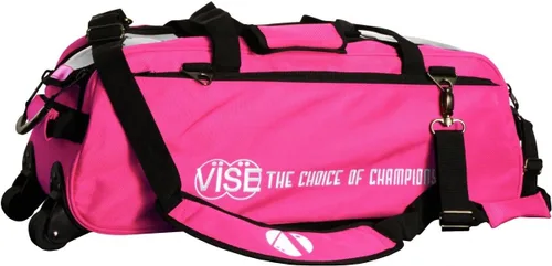 Vista 10 de Vise Bolsa de bolos con rueditas para tres bolas Negro