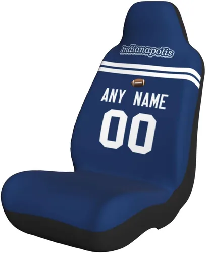 Vista 14 de Fundas de asiento de coche de fútbol personalizadas, accesorios personalizados para automóvil, regalos de Arizona con nombre y número, funda