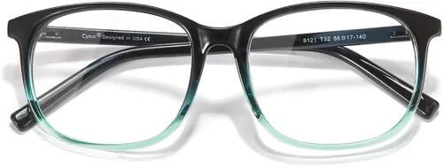 Vista 10 de Cyxus Blue Light Blocking Glasses Women, Square Oversize Frame 8121 01-turquesa-cyspus239