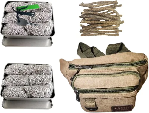 Vista 9 de Kit de iniciación de fuego con magnesio y varilla ferro – Equipo de supervivencia de emergencia con 12 bolsas de magnesio 99% puro + Bolsa