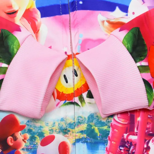 Vista 3 de Boys Girls Princess Hoodie Zipper Sweatshirts 3D Cartoon Hoody Top For Kids 4-9Years
