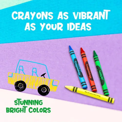 Vista 6 de Crayones de cera sin envolver, paquete a granel de 450 unidades, preclasificados en 9 colores vibrantes para niños y profesores, seguridad ASTM