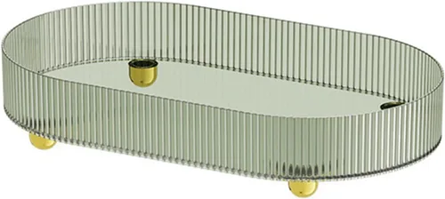Vista 8 de Bandeja ligera de lujo, mesa de almacenamiento de taza de té, bandeja de mesa de maquillaje, bandeja decorativa para tocador utilizada