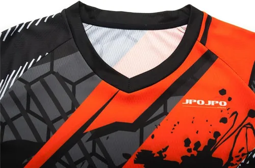 Vista 4 de Hotlion Camiseta de ciclismo para hombre, manga larga, MTB Motocross, ropa de carreras todoterreno