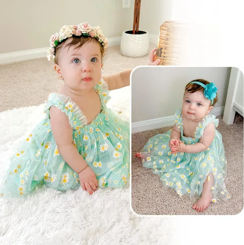 Vista 2 de Vestido de tul para niña de 6 meses - 2T ropa de tul con diadema