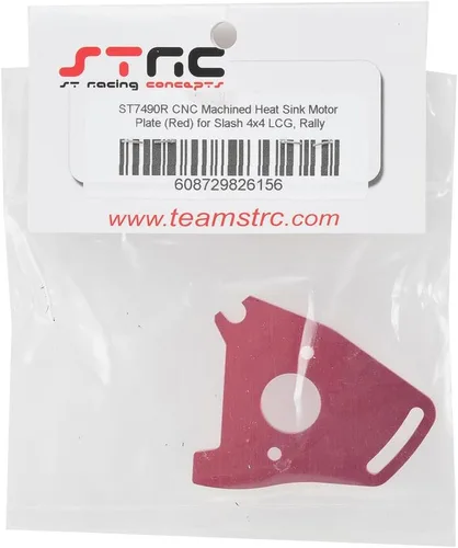 Vista 2 de ST Racing Placa de motor del disipador de calor CNC (rojo) para Slash 4X4 Lcg SPTST7490R