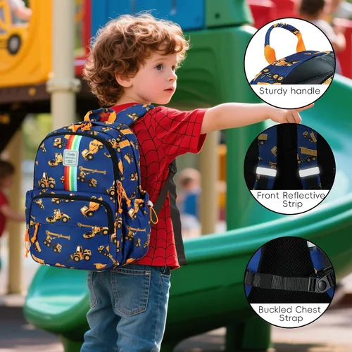 Vista 53 de CAMTOP - Conjunto de mochila y lonchera con estampados divertidos para niños de preescolar y primaria), Y0058-2