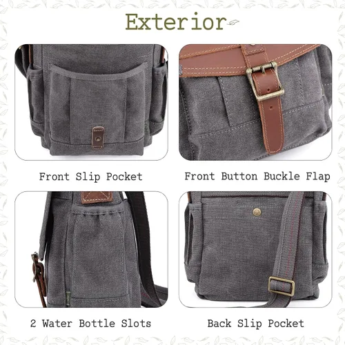 Vista 6 de TSD Bolso bandolera de lona Turtle Ridge