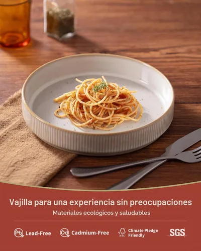 Vista 3 de famiware Star 7.5" Juego de cuencos de pasta, juego de cuencos para ensalada de 4, esmalte reactivo doble, apilable, ideal para tu amigo
