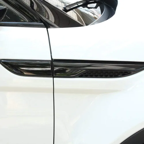 Vista 3 de YIWANG Guardabarros de puerta lateral cromada ABS para salida de aire para Land Rover Range Rover Evoque 2012-2018 Accesorios de coche