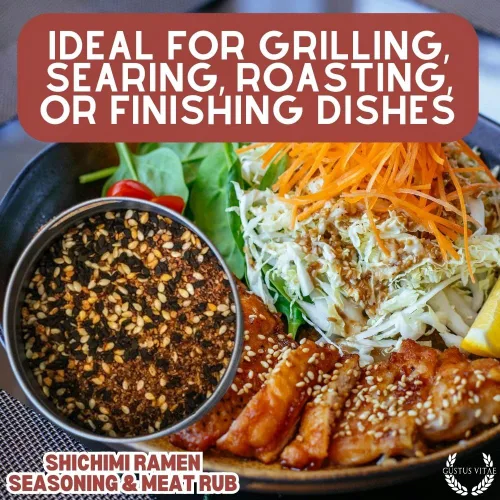 Vista 7 de Shichimi Ramen condimento y carne frotado – Mezcla de especias gourmet – Todo natural – Sin OMG – Hecho en Estados Unidos – Hecho a mano – Pequeño