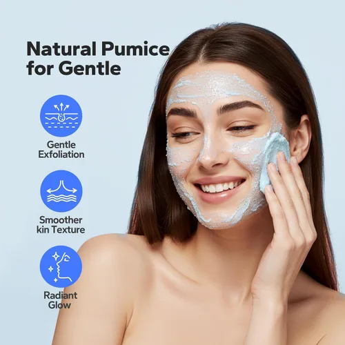 Vista 4 de SilkySecret Exfoliante facial (4.23 onzas), exfoliante facial, exfoliante facial de microdermoabrasión con piedra pómez natural, péptidos