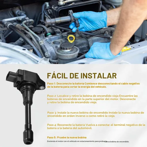 Vista 6 de QYL Paquete de 4 bobinas de encendido compatibles con Altima Cube Sentra Rogue Select NV200 Pathfinder 1.8L 2.0L 2.5L Compatible con FX50 M56 QX60