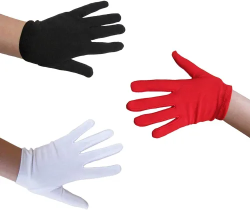 Vista 2 de SeasonsTrading Guantes de disfraz blancos para niños accesorio de disfraz de Halloween STC12100
