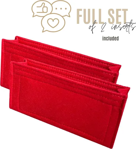 Vista 4 de Divitize Premium Purse Organizer for Sunset Medium Bag Organizer Insert, Large Sunset Bag Insert, FULL Set of 2 Inserts Handmade 2mm Premium Felt