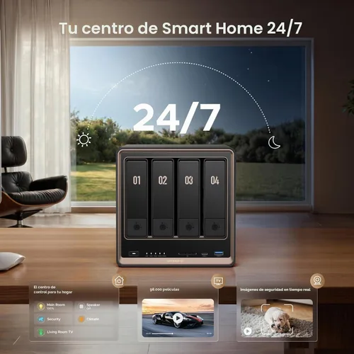 Vista 3 de UGREEN NAS DXP4800 GT de 4 bahías para creadores, entusiastas