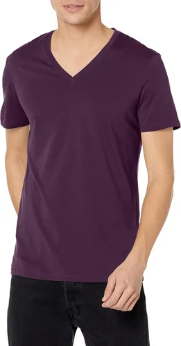Vista 16 de Armani Exchange Camiseta de manga corta con cuello en V de algodón Pima para hombre Beacon Blue