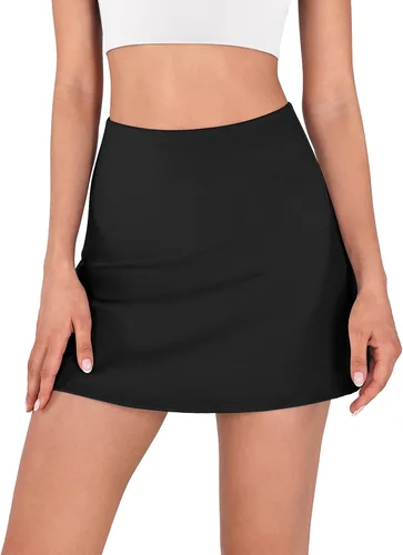 Vista 3 de ODODOS Falda pantalón deportiva de tenis para mujer con bolsillos incorporados, faldas activas de golf para deportes, correr, gimnasio, entrenamiento
