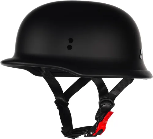 Vista 7 de Cascos de motocicleta de media cara, casco abierto de estilo alemán retro para adultos con aprobación DOT, Modelo-308