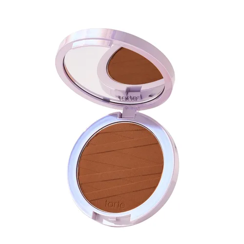 Vista 28 de tarte face tape polvo compacto – Polvo impermeable de cobertura media con ácido hialurónico, hongo de nieve y péptidos para suavizar y fijar