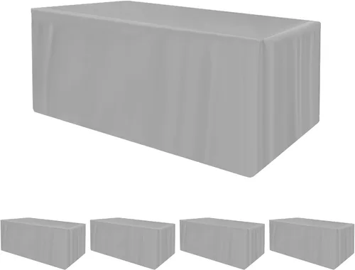 Vista 11 de HolidayIdeas Fitted Tablecloths for 4 Foot Rectangle Table, Wrinkle Resistant Washable Table Cover 24x48 Inch for Vendor Booth Display, Banquet, Aqua