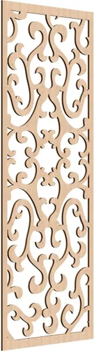 Vista 90 de 9 3/8 pulgadas de ancho x 24 3/8 pulgadas de alto x 1/4 de alto Smithfield paneles de pared de madera con calado, abedul